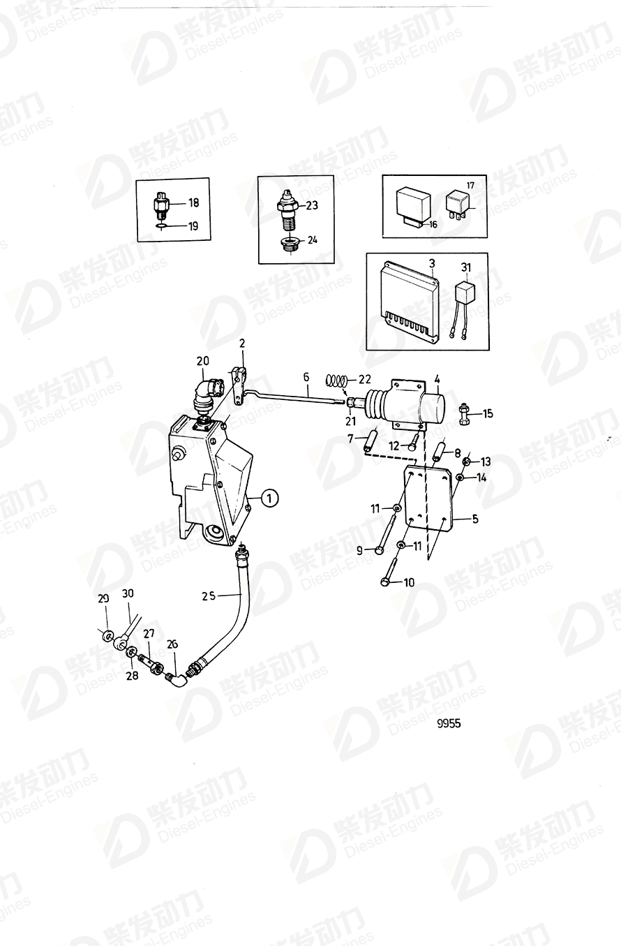 VOLVO Control unit 849607 Drawing